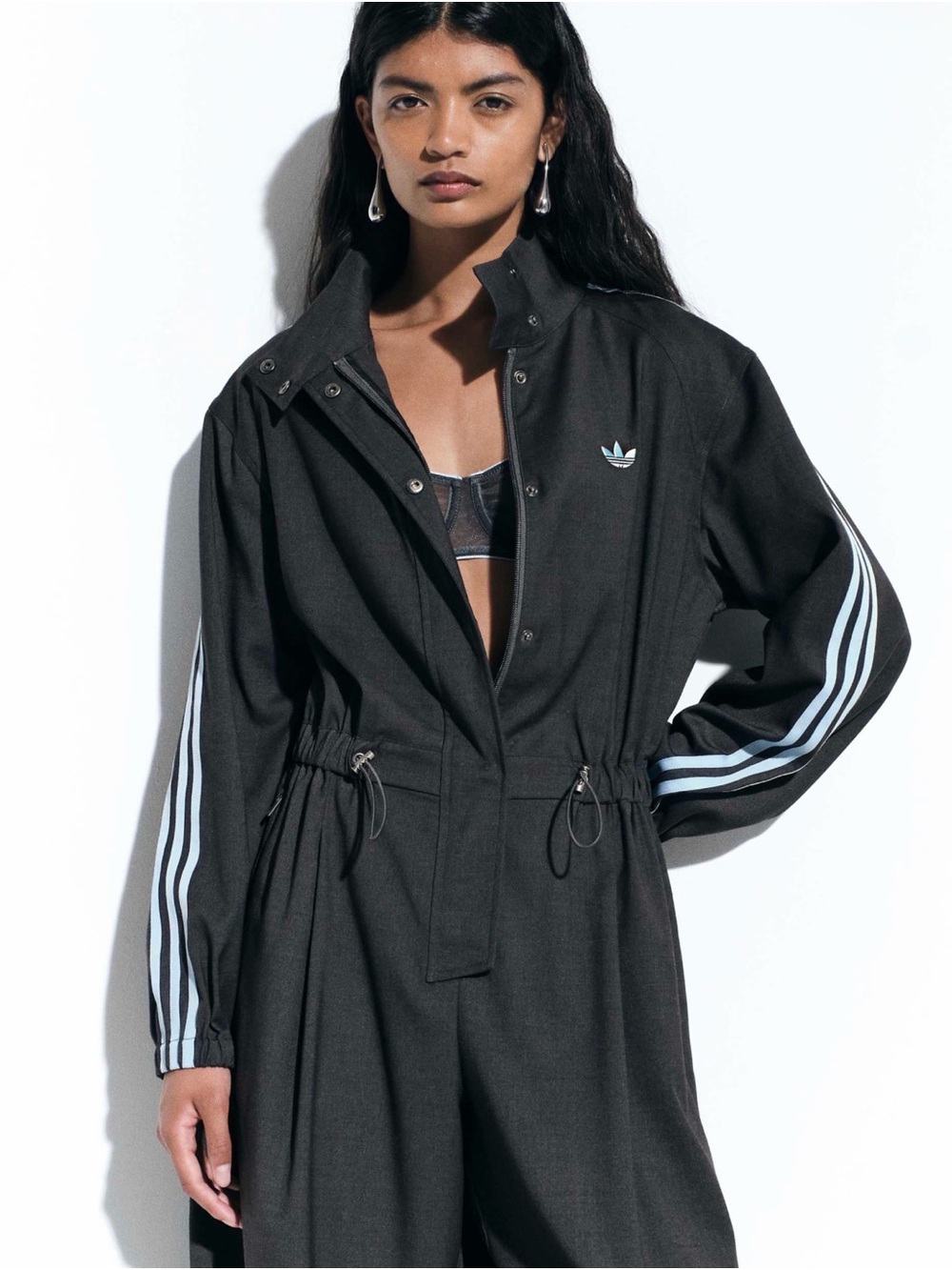 adidas Originals × ASOS size S tailored jumpsuit in gray LIMITED EDITION - Picture 4 of 5